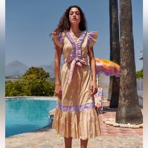 CeliaB Dafne Multicolor Ruffle Dress